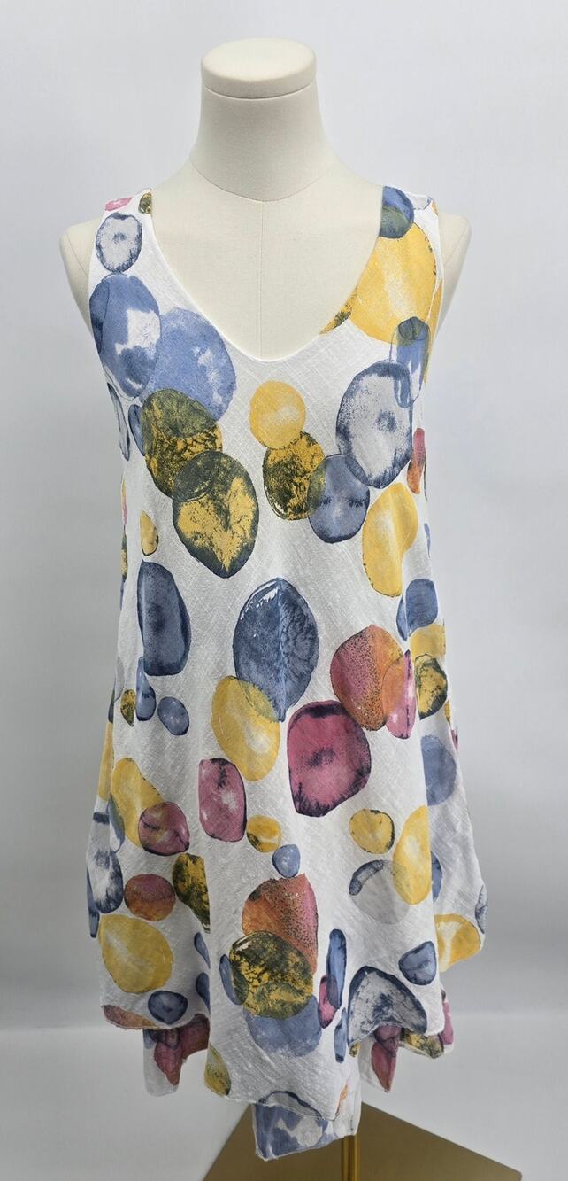 Beyond Capri Bubble Print Quirky Whimsical Cotton Dress
